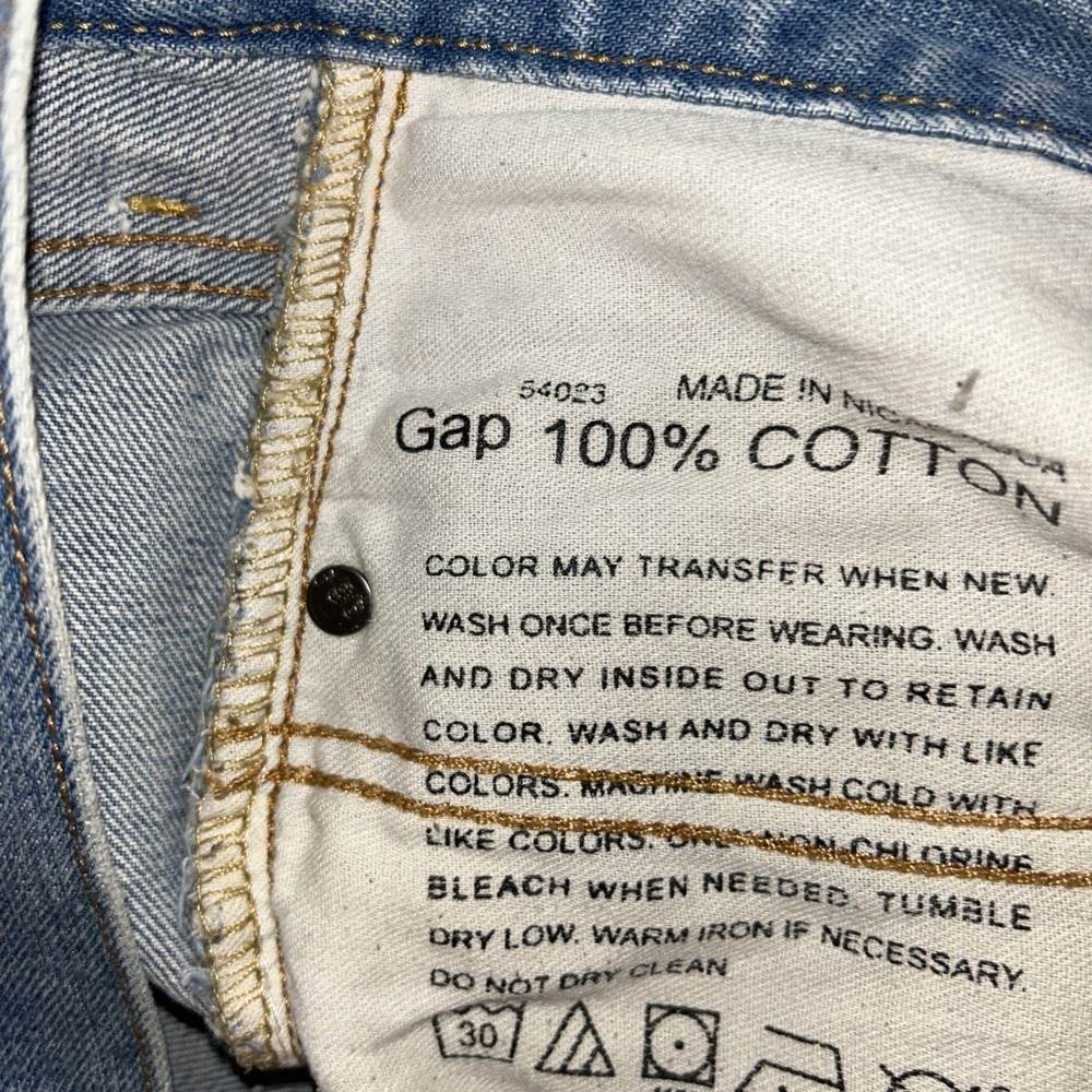 Gap 1969 Jeans Men's 31 Blue Straight Leg Medium Wash Denim31x30 - Picture 7 of 9